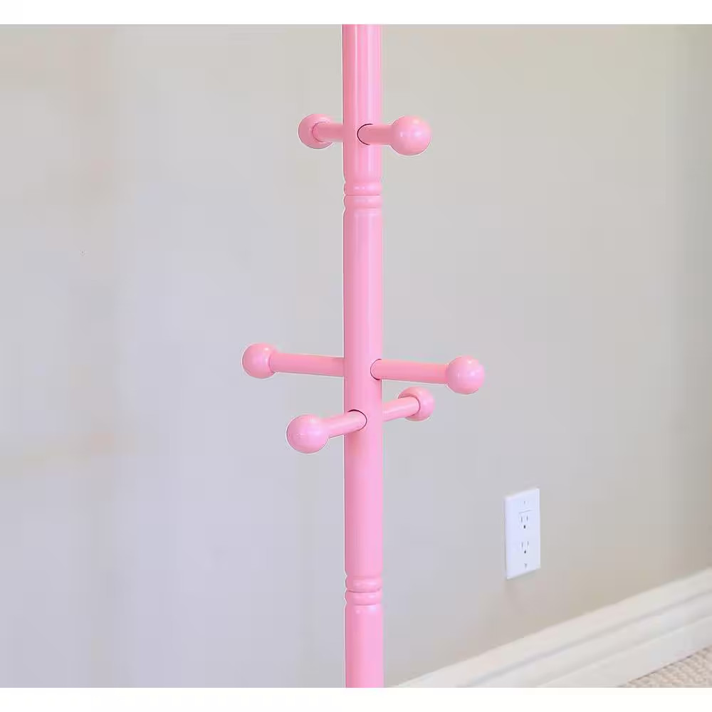 8-Hook Kid'S Coat Rack in Pink
