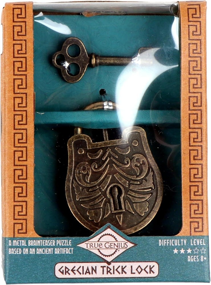 Grecian Trick Lock - Brainteaser Metal Puzzle Lock