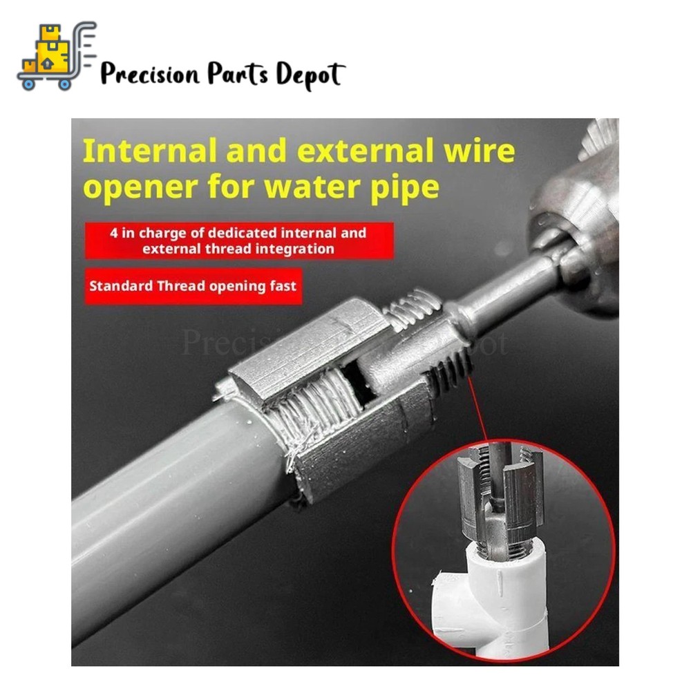 Integrated Internal & External Pipe Threading-Tool PVC Pipe Threader Kit US