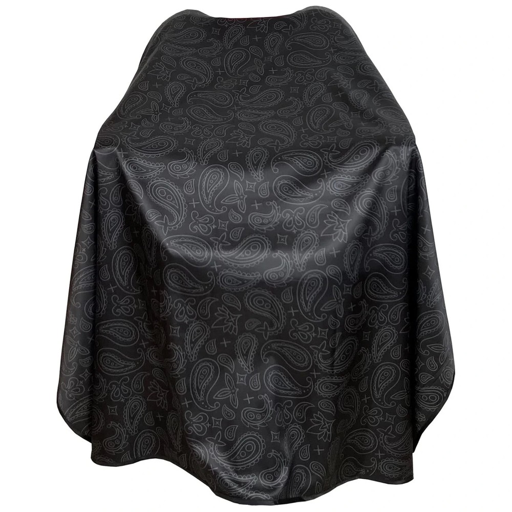 Barber Cape for Men, Haircut with Snaps, Professional Black Pattern