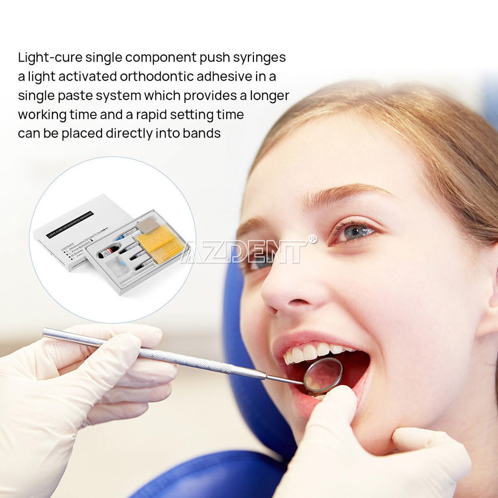 Dentex Dental Ortho Bracket Cure Light Composite Etching Adhesive Etching GelKit