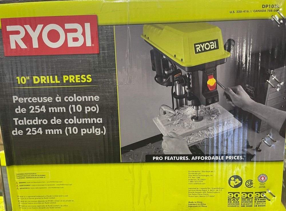 RYOBI 10 in. 5 Speed Drill Press with EXACTLINE Laser Alignment System