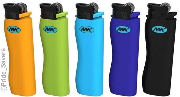 MK Lighter Replaceable 9G Flint Strike Refillable Cigarette Lighters (7 PK) -New