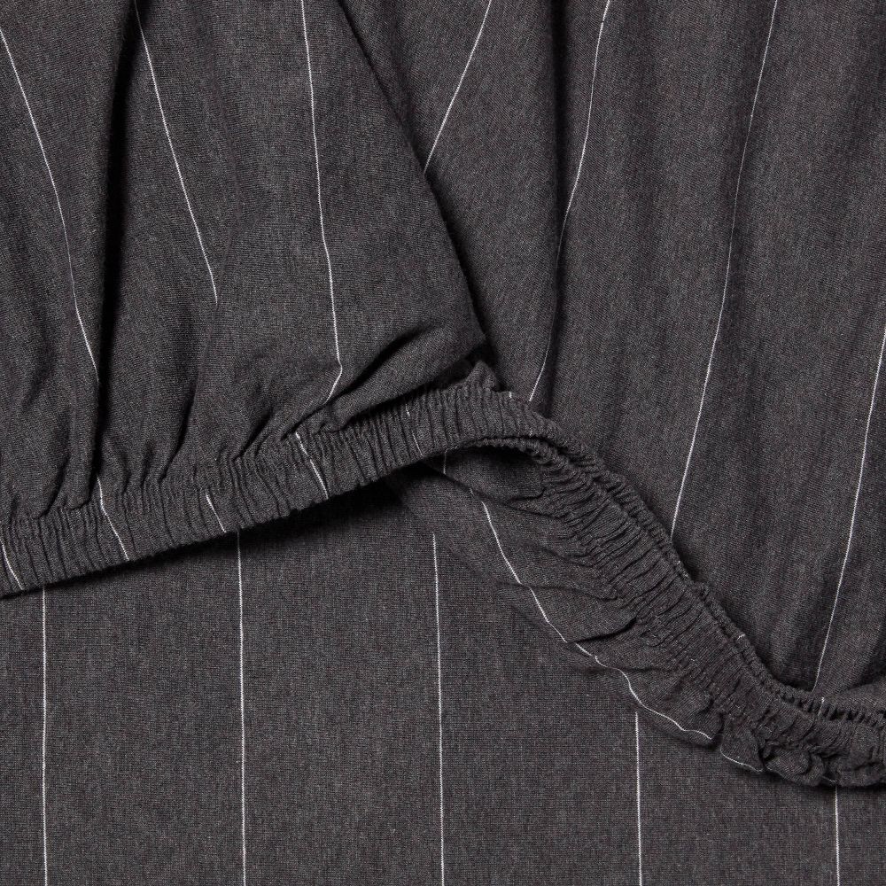 Full Cotton Jersey Sheet Set White Striped - Threshold