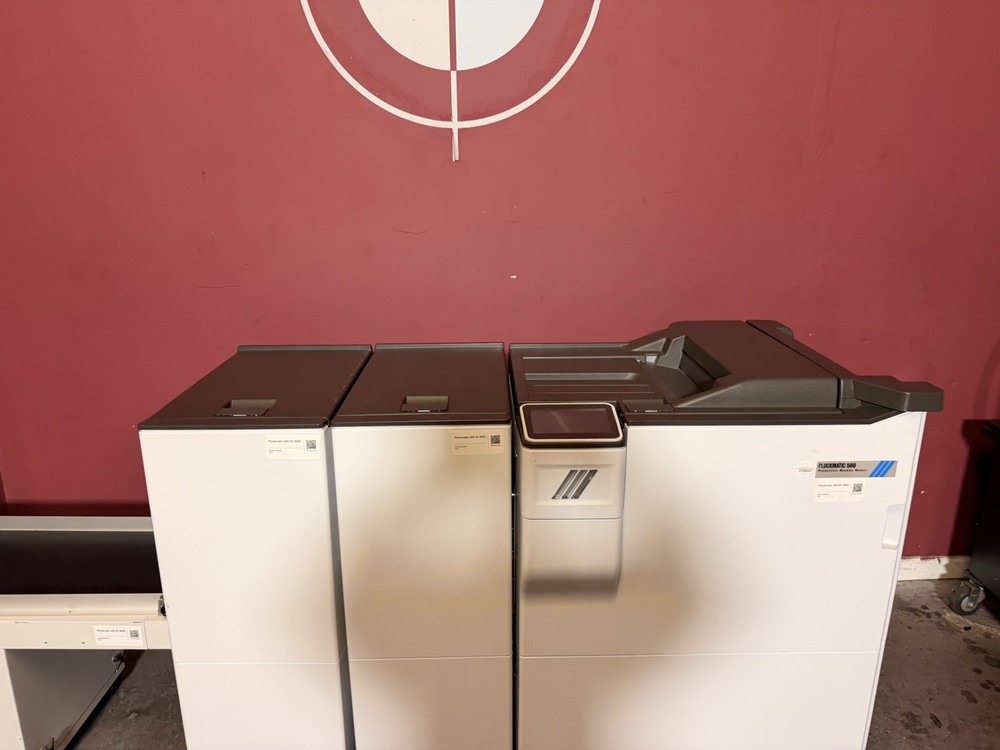 Plockmatic 500 bookletmaker extended Conveyor !Video!