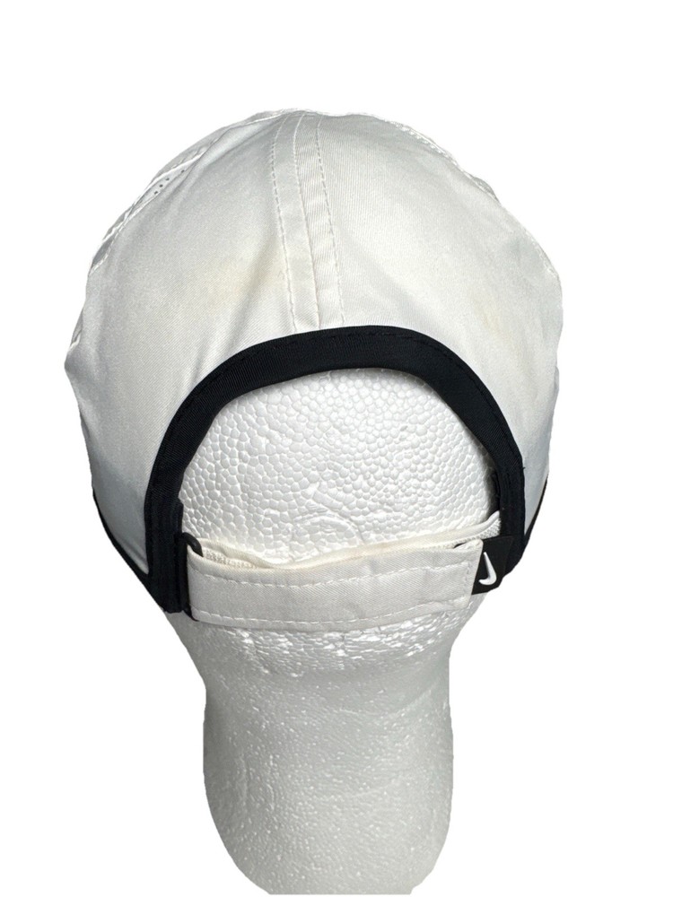 Nike Dri-FIT Featherlight White Running Cap Hat Adjustable OS Lightweight