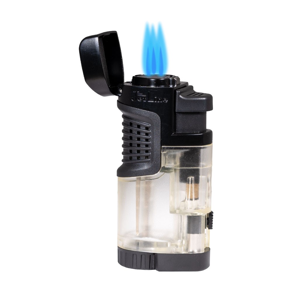 Jetline Fatboy Triple Flame (Clear) Cigar Lighter