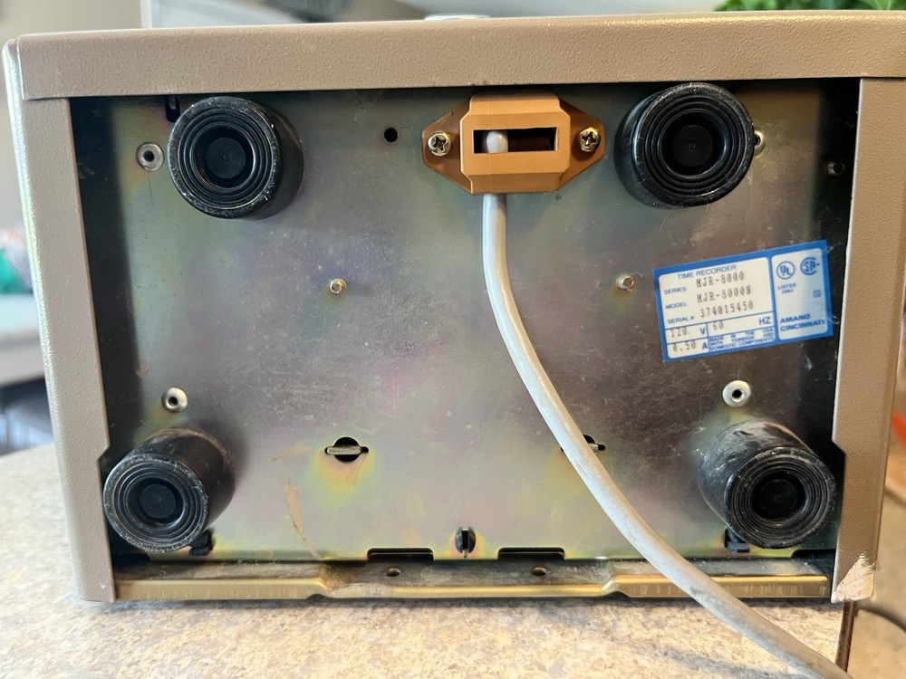 Amano MJR-8000 Computerized Standalone Time Clock See Description