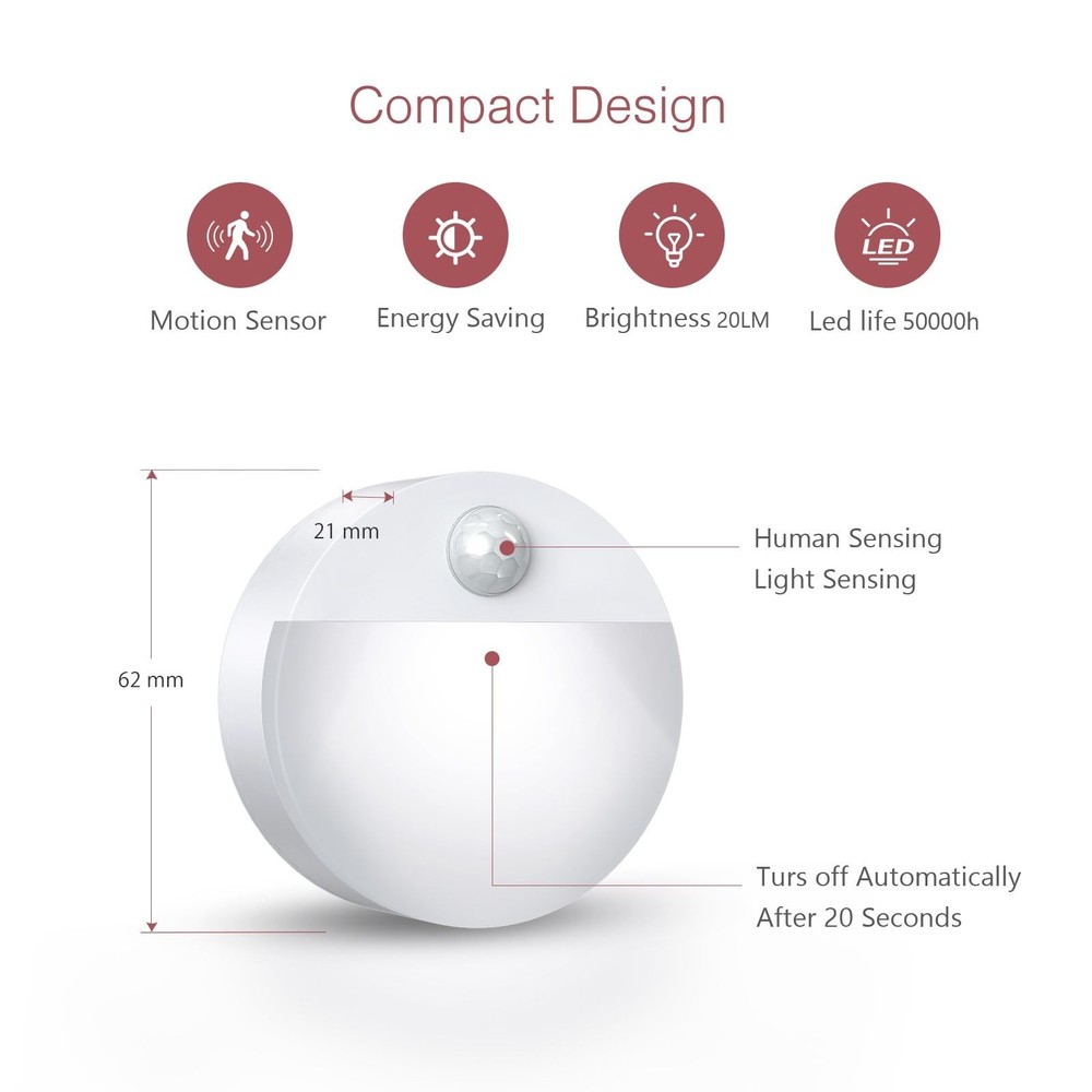 Motion Sensor Light 4 Pack Motion Sensor Night Light Battery Operated Closet