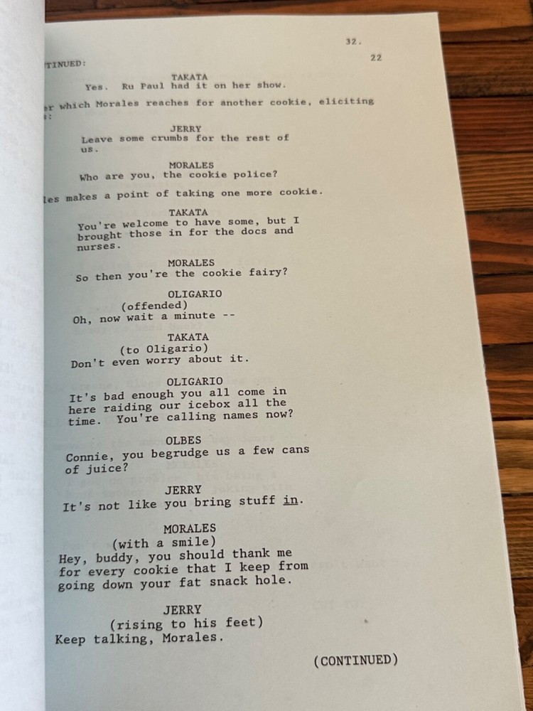 ORIGINAL ER TV SHOW SCRIPT EPISODE THE RAZOR'S EDGE