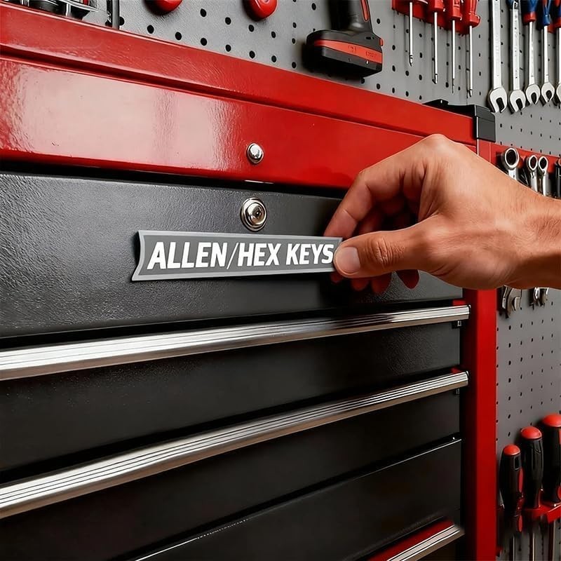 Magnetic Toolbox Labels 12 Pack 3D Printed Reusable Organizer Tags For Tool Boxe