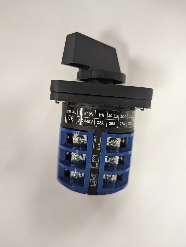 CA10 3-Position 3-Phase Universal Rotary Cam Changeover Switch