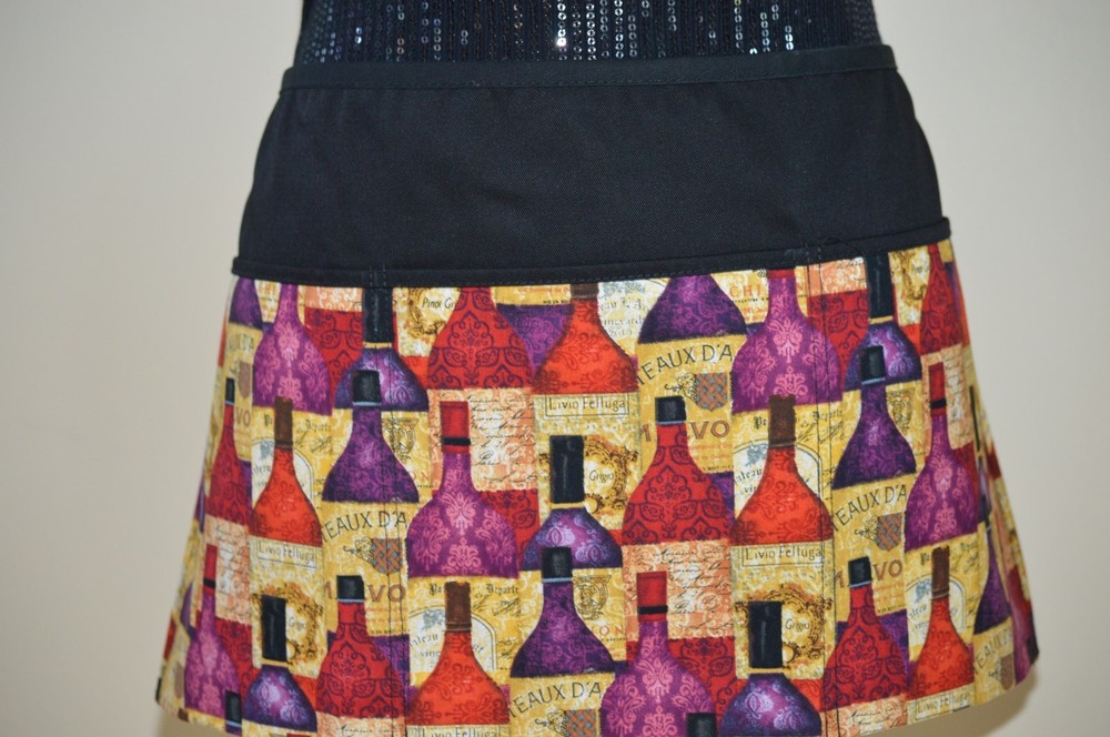 3 pocket waist aprons for servers assorted prints from solid to assorted prints