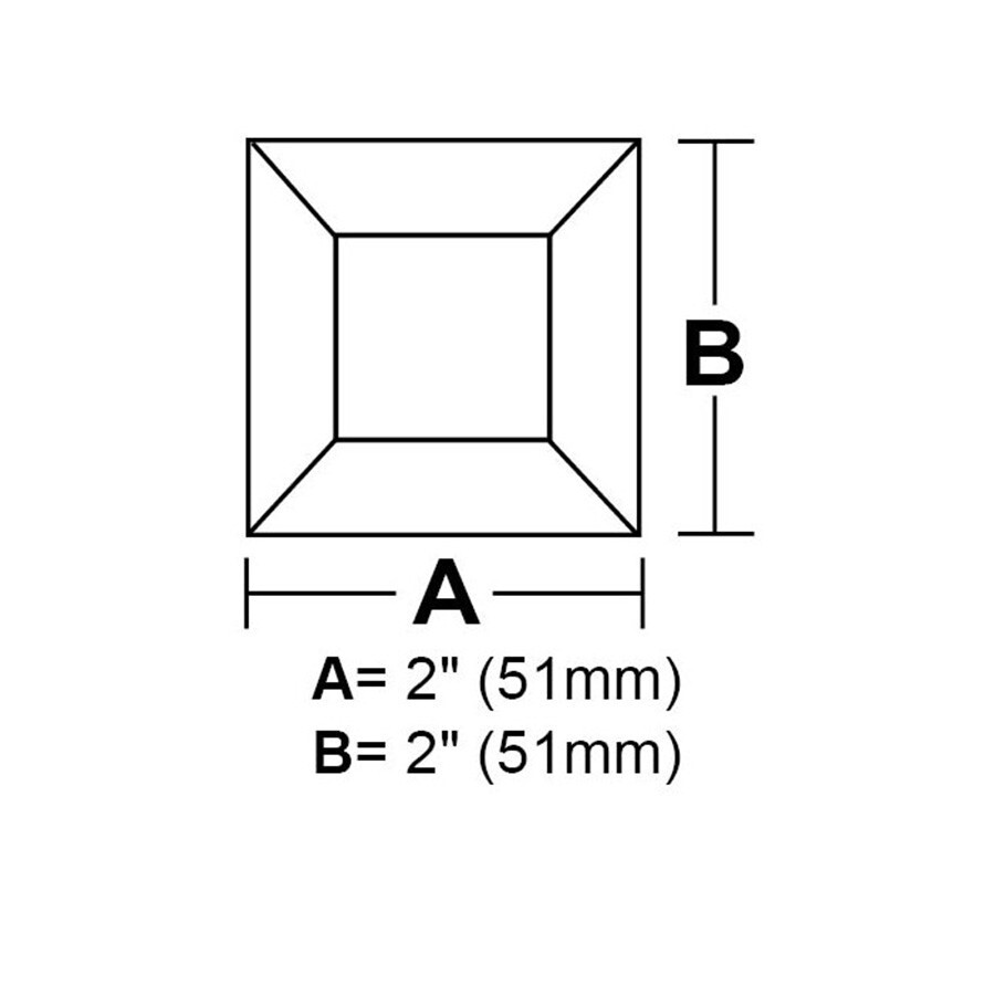 2"x 2" Square Glass Bevel - 10 Pack - Stained Glass Supplies