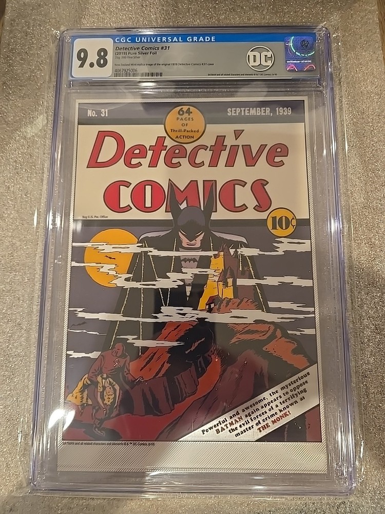2019 Detective Comics #31 Silver Foil Pure Silver Mint Graded 9.8