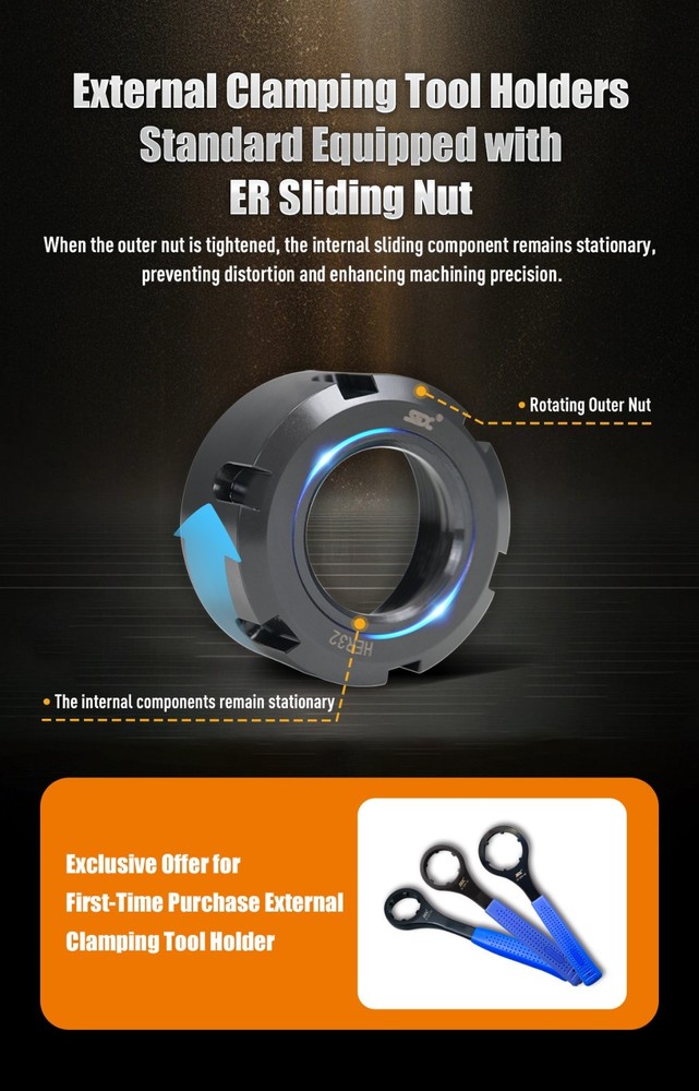 SFX BMT55 90° Live Tool Holder BMT Driven Live Tool Block External