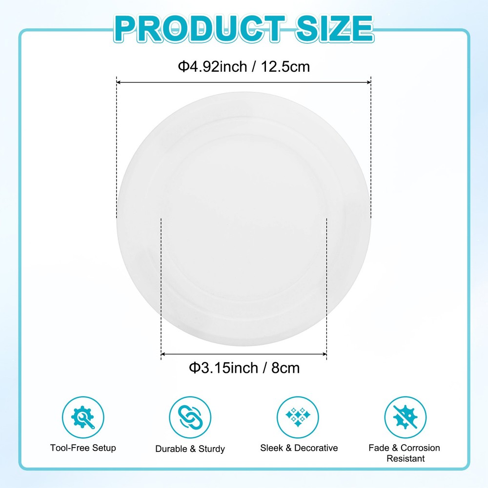 1-Pack Access Panel for Drywall, 3x3 Inch Round Plastic Removable [White]