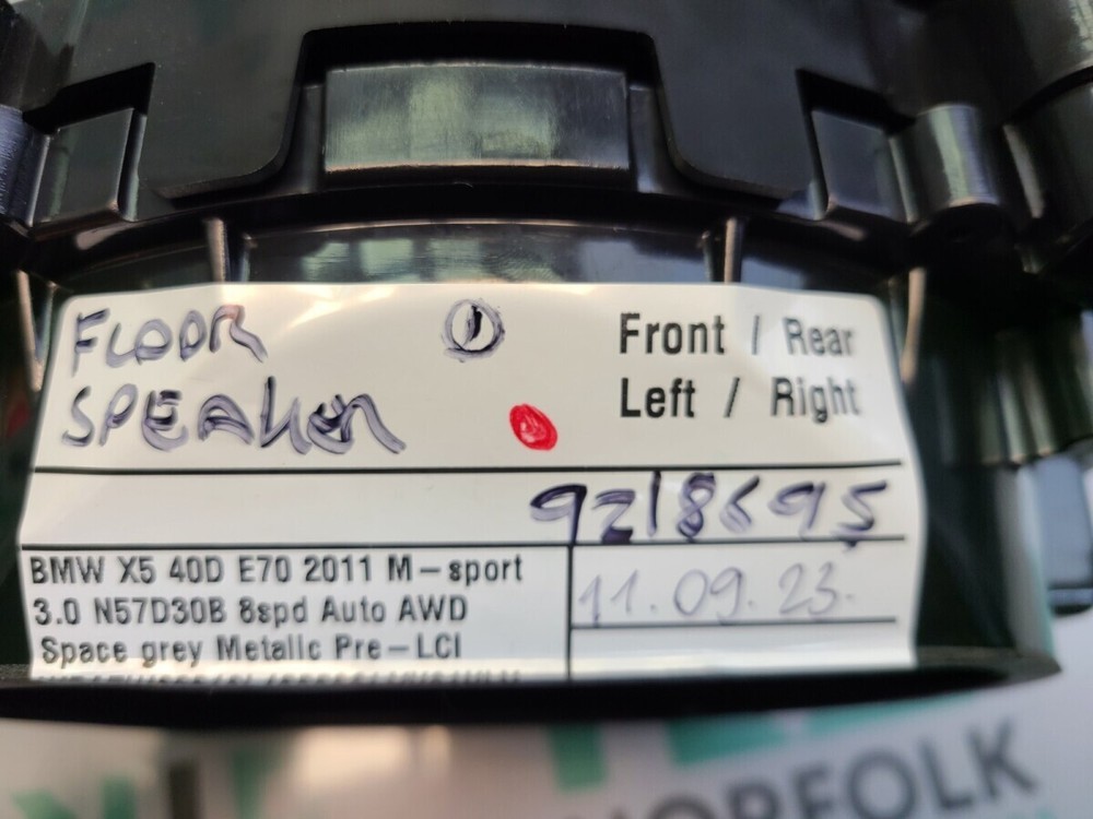 BMW E70 X5 Floor Speaker 9218695