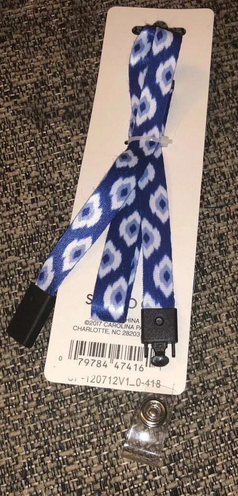 Studio C Patterned Ribbon ID Lanyard with Attached Retractable Badge Reel