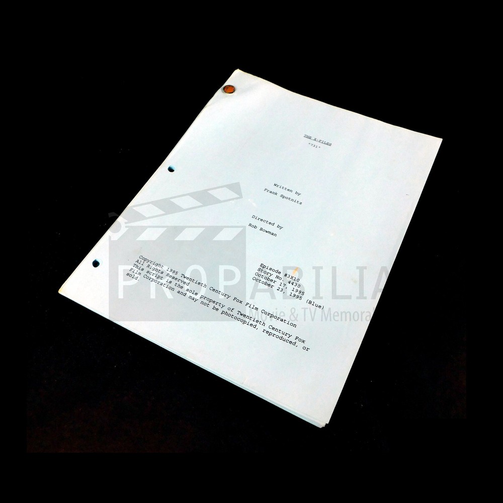 THE X-FILES 731 Script S03E10 Original Prop (9529-8564)