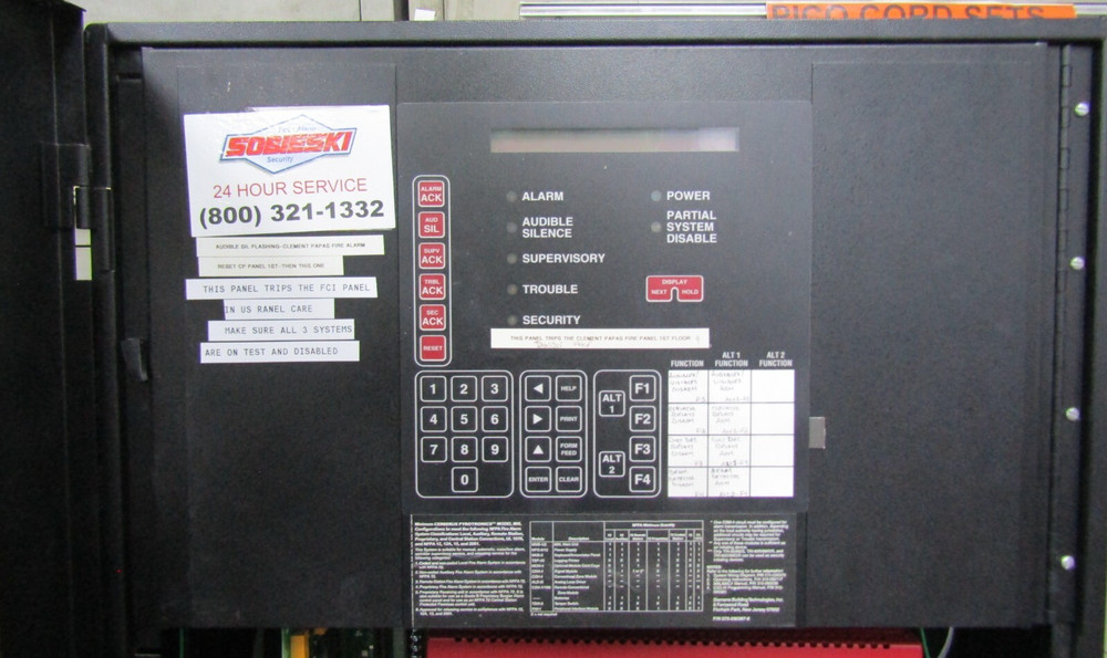 😀 SIEMENS CERBERUS PYROTRONICS FIRE ALARM PANEL W/ KEYS MXL