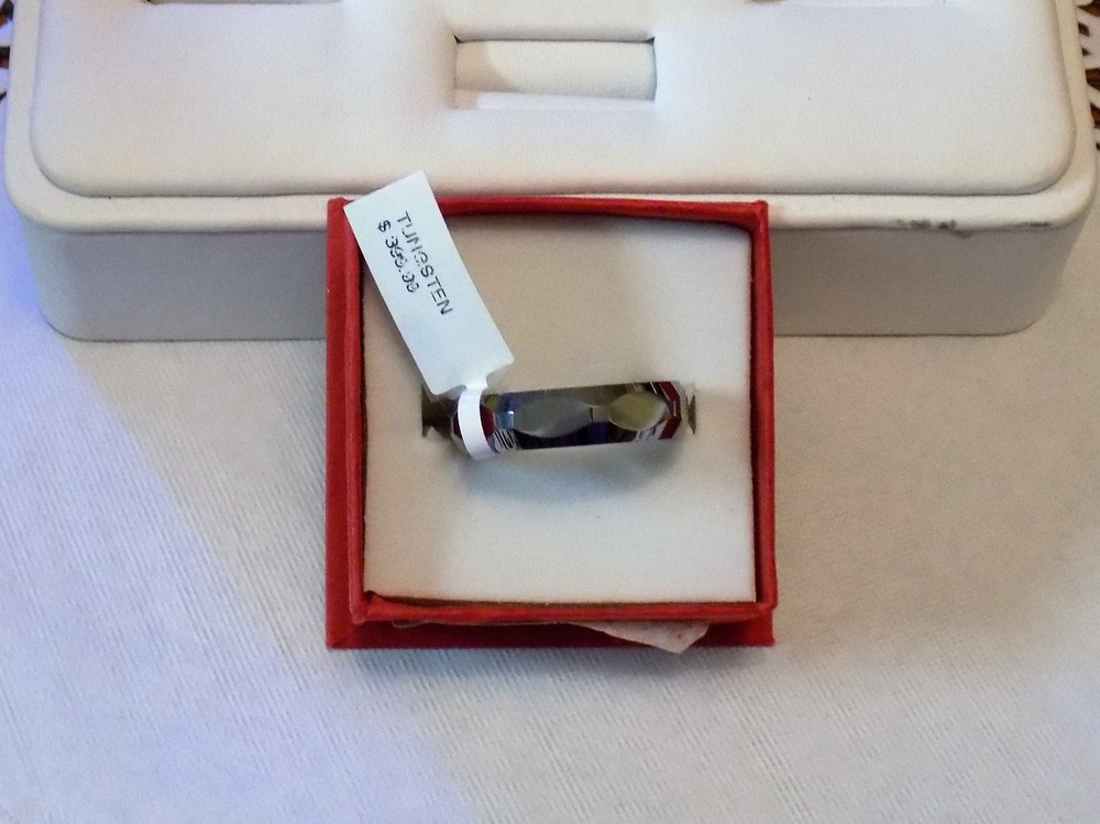 New Tungsten Metallic Black Man's Ring Size 11