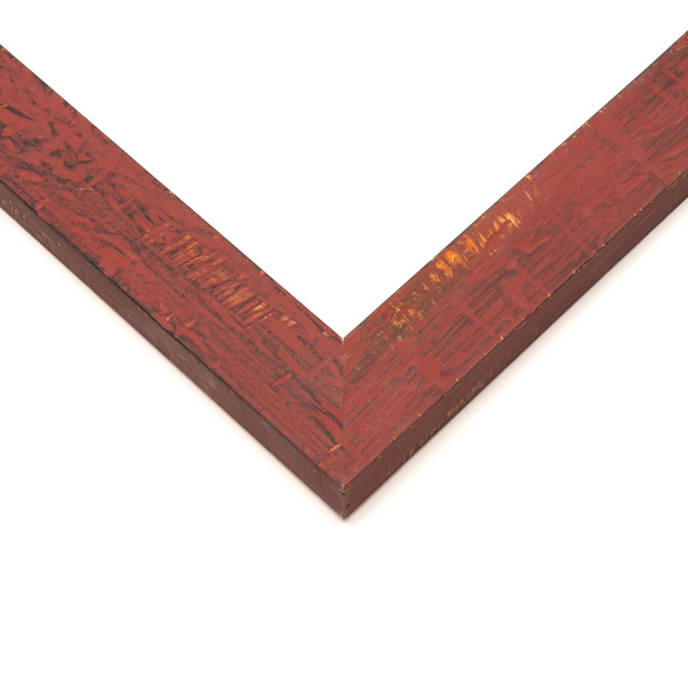 13x8 Frame Red Solid Wood Picture Frame Width 1.125 Inches | Interior Frame Dept