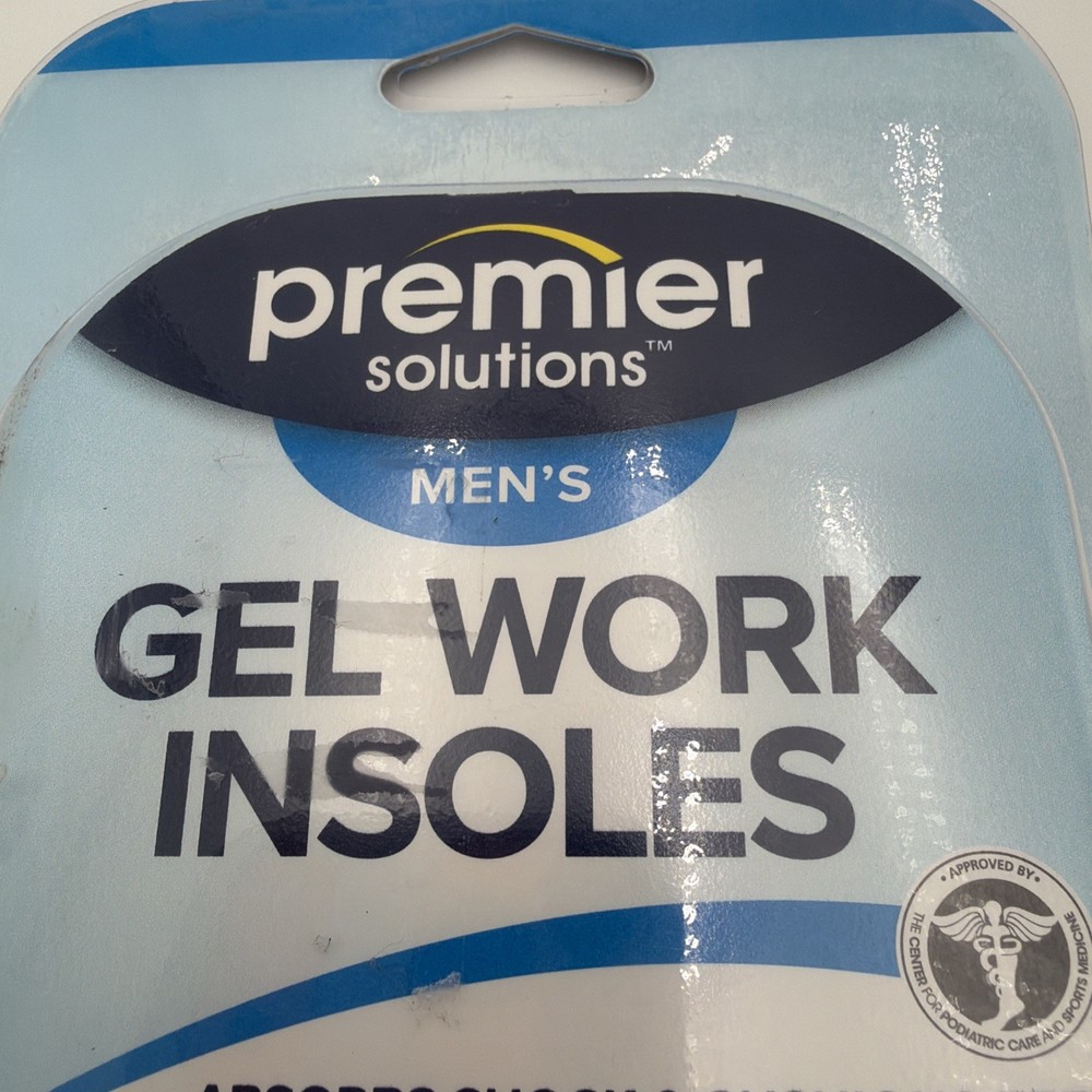 Gel Work Insoles Size 8-13 Premier Solutions Men
