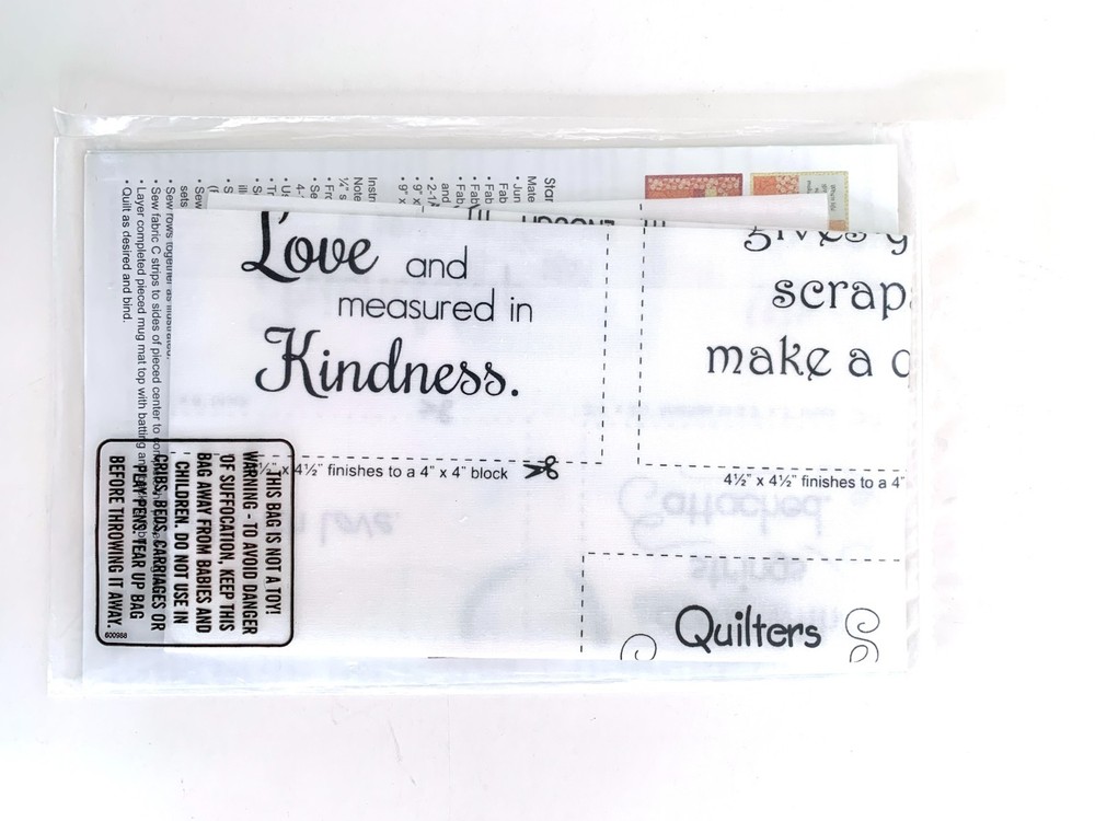 June Tailor Quilty Fun INSPIRATIONAL MUG MAT STATEMENTS & PATTERNS 7 Designs