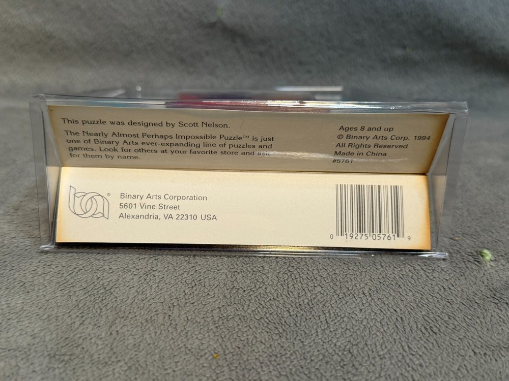 1994 Nearly Almost Impossible Puzzle Four Cube Binary Arts Sealed