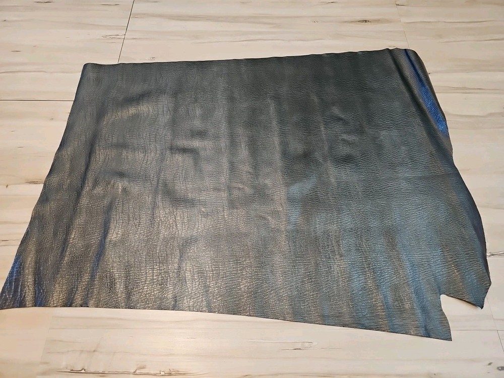 2-3oz METALLIC GRAPHITE S-SHOULDER LEATHER HIDE MEDIUM SOFT SHEET,PANEL 8-9+sqf