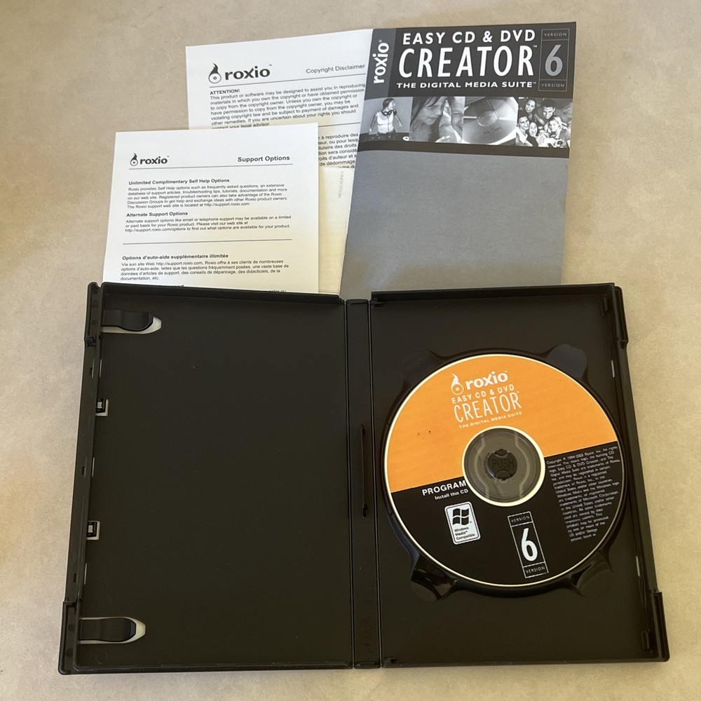 Roxio Easy CD & DVD Creator 6 Platinum Edition With Key