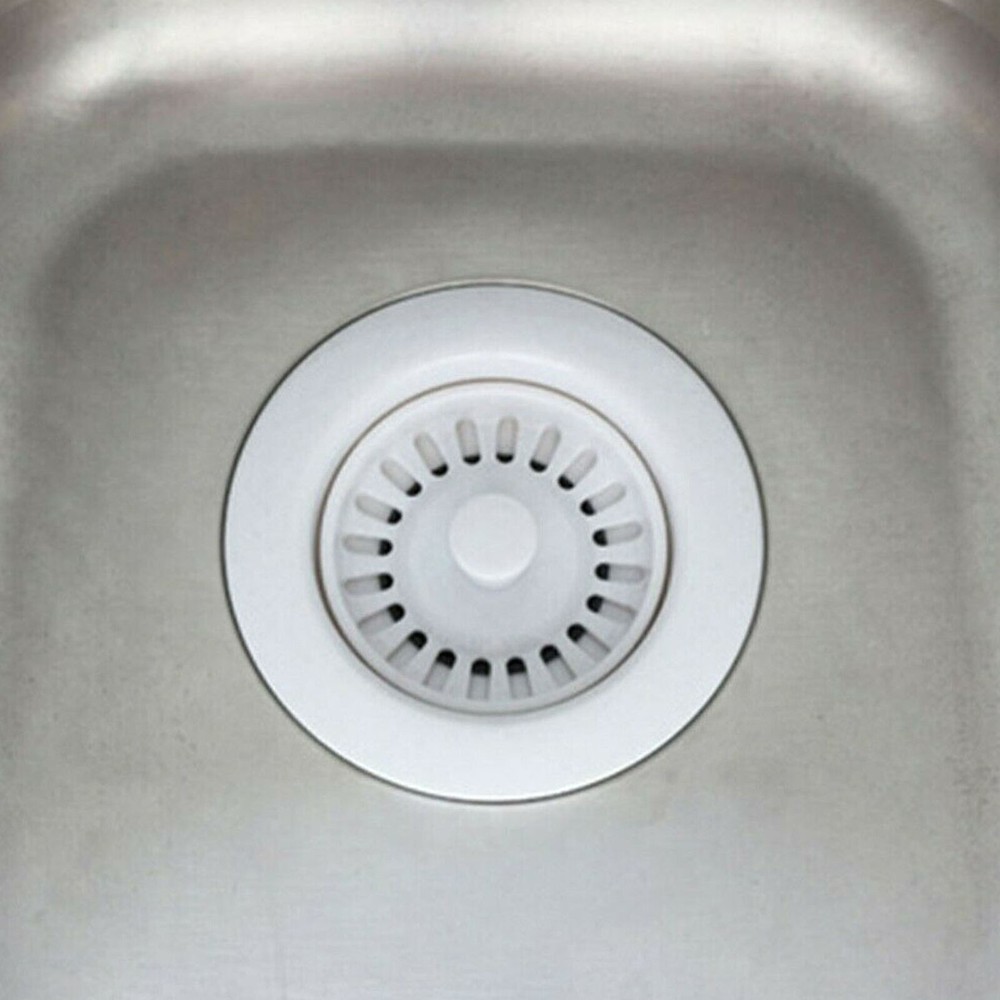 Kitchen Sink Basket Strainer Waste Plug Coloured White Plug Diameter 74mm