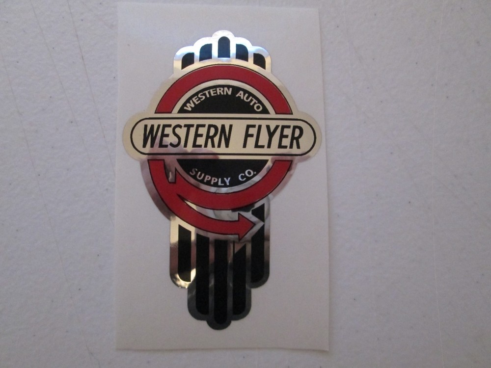 Western Flyer Tricycle Bicycle Badge decal