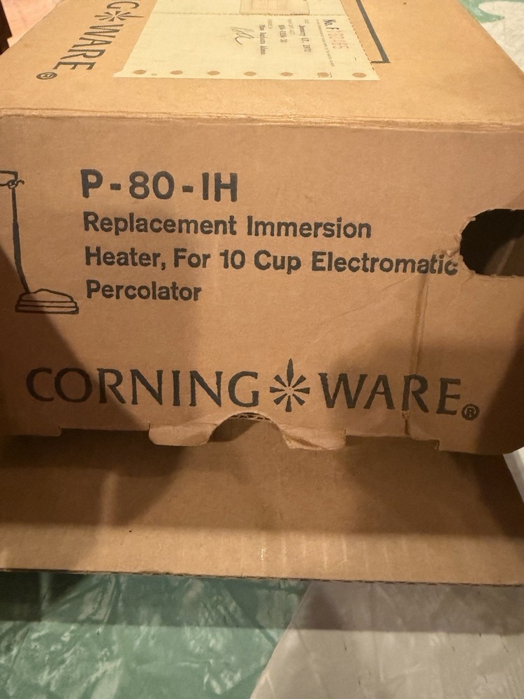 Vintage Corning Ware 10 Cup Coffee Percolator Heating Element Silver P80