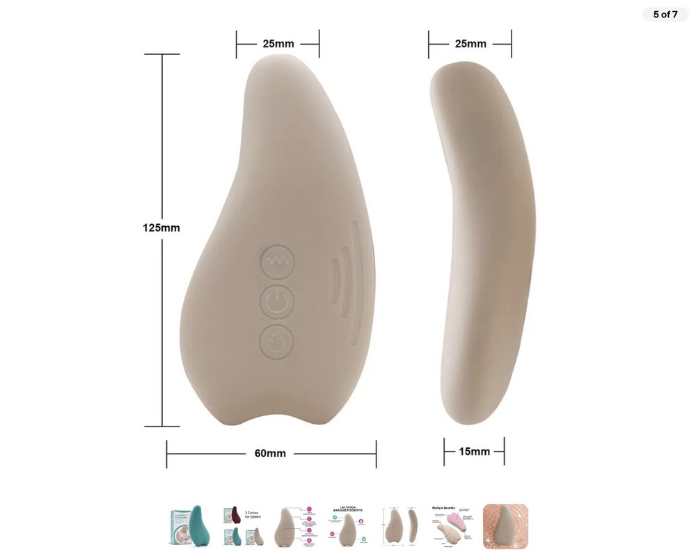 Warming Lactation Massager Soft Silicone for Breastfeeding D8E4