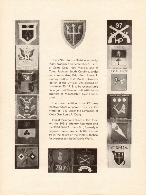 *CD File The Trident 97th Infantry Division - Pre-deployment Unit History