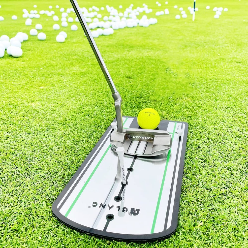 GLANC Golf Putting Alignment Mirror (12” x 6”), Putting Training Aids with Pr...