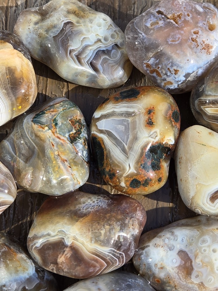 Botswana Agate Selects - ROLLING HILLS - Rough, Natural, Not Polished A+ Grade