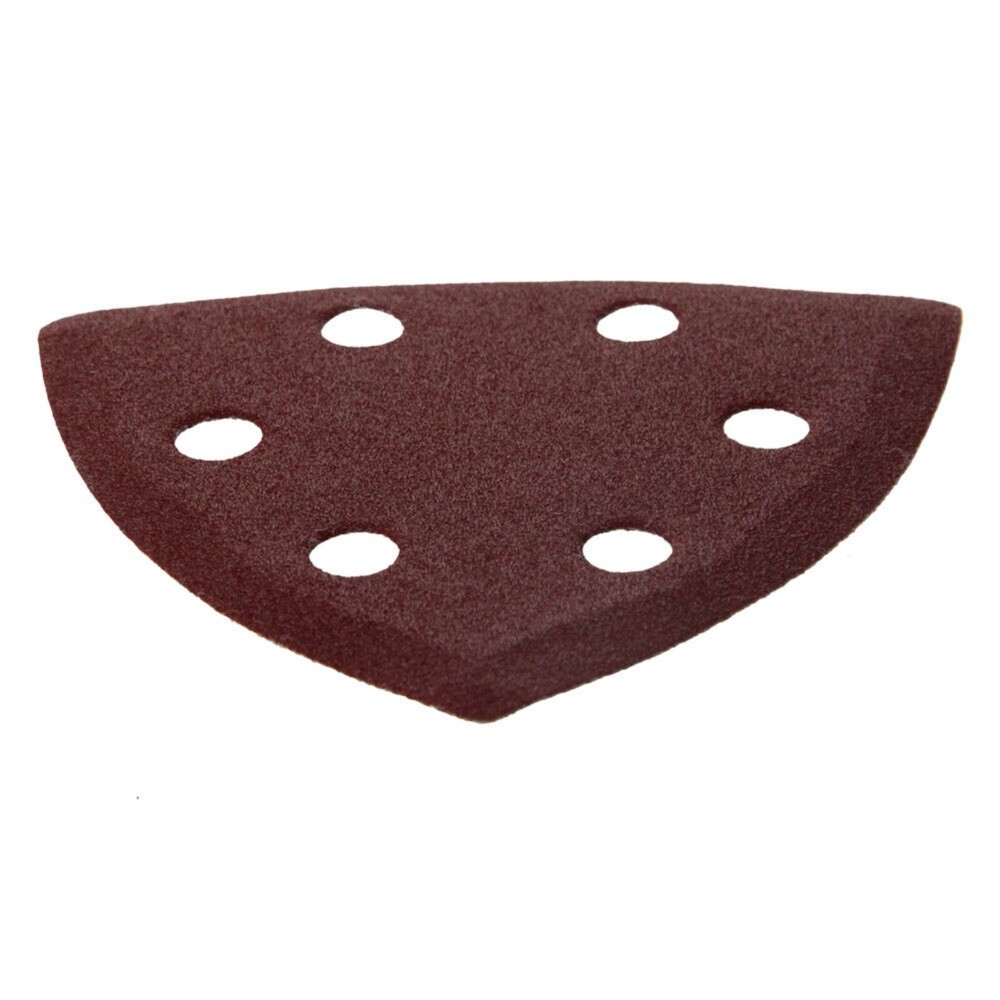 40~2000#6 Holes Flocking Sanding Pads Grinder Hook Loop Grit Triangle Sandpaper