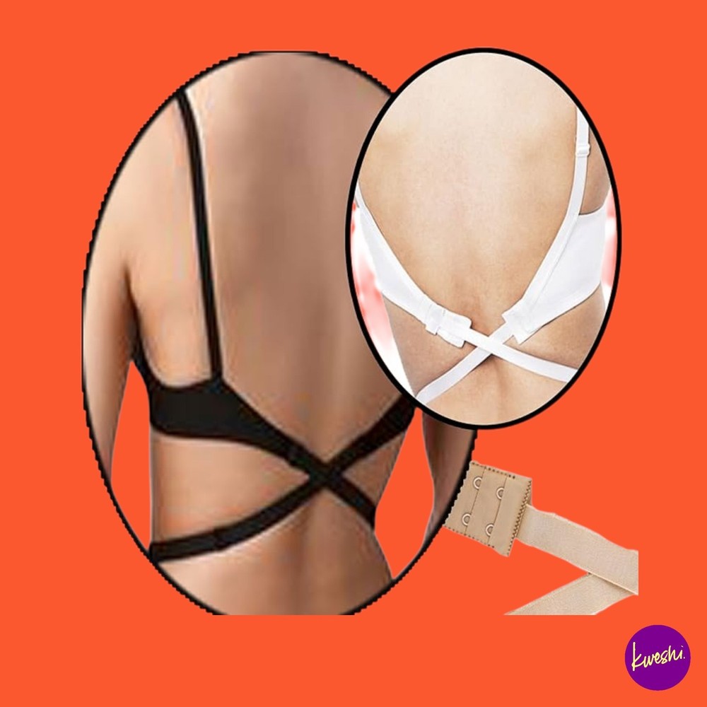 UNBRANDED Backless Low Back Bra Strap Converter Extender, 5 Pack, Multicoloured