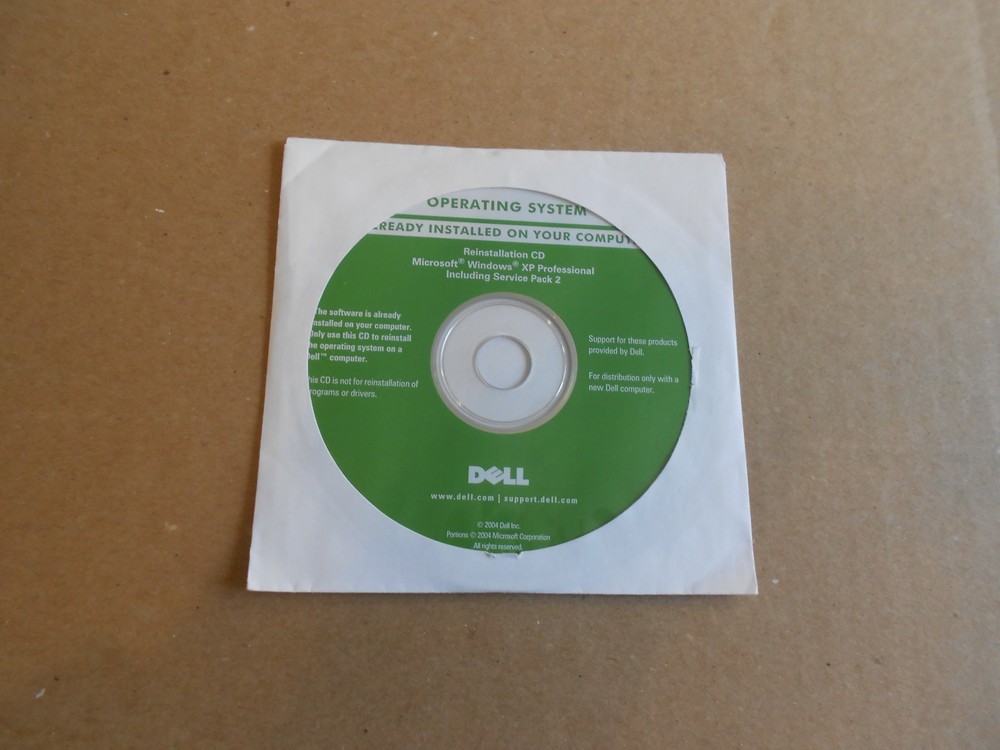 Dell Windows XP Professional CD With Service Pack 2 Re-Installation CD XP Pro