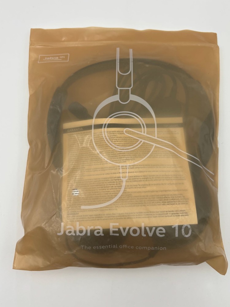 Jabra Evolve 10 Wired USB-A Stereo Headset Leatheretter With Microphone - Black