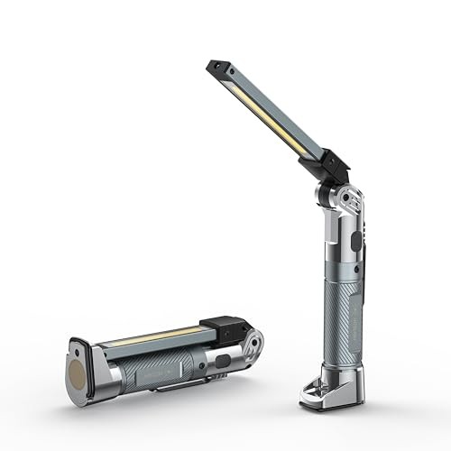 Magnetic Work Light - 4000mAh Rechargeable Work Light with Hook Design, Silver