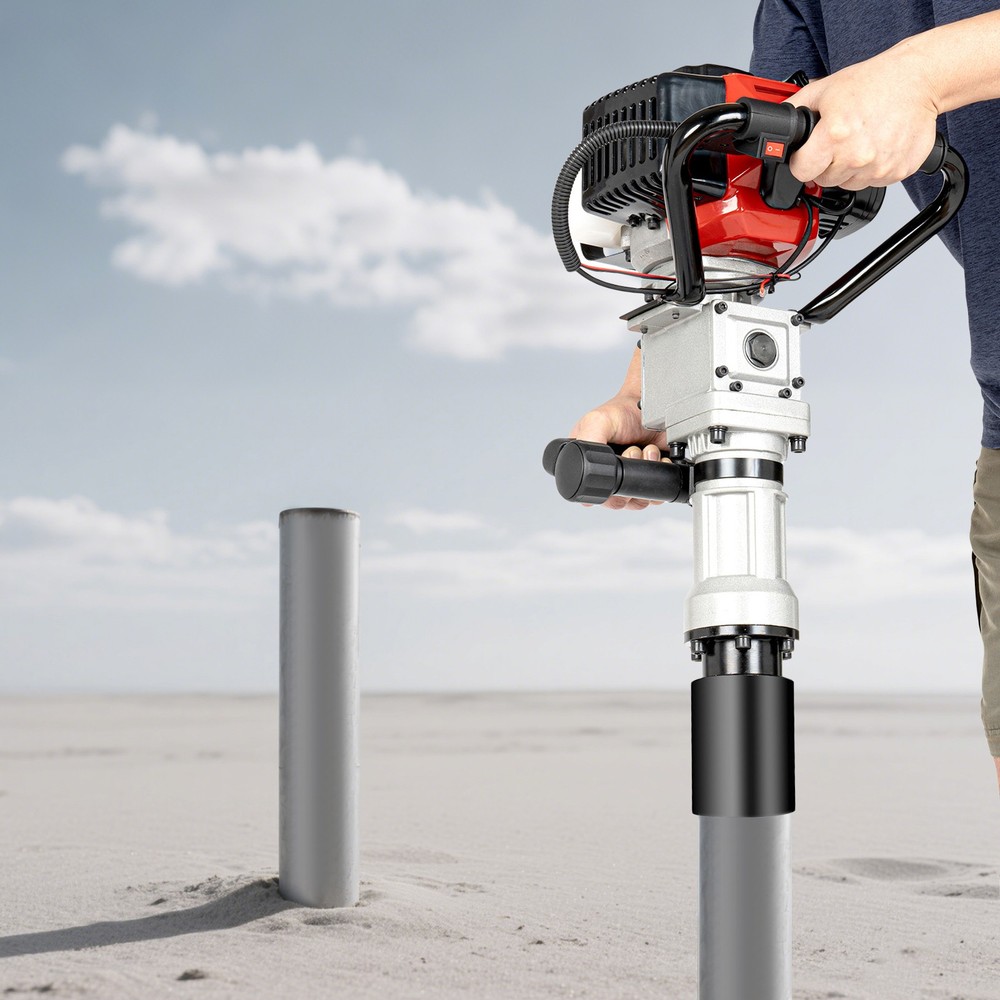 Gas Powered Post Driver 1.2hp Fence T Post Push Pile Driver Jack Hammer 2-Stroke