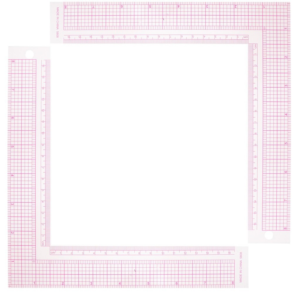 2Pcs Sewing Ruler Square Curve Ruler for Tailor and Quilting Tools