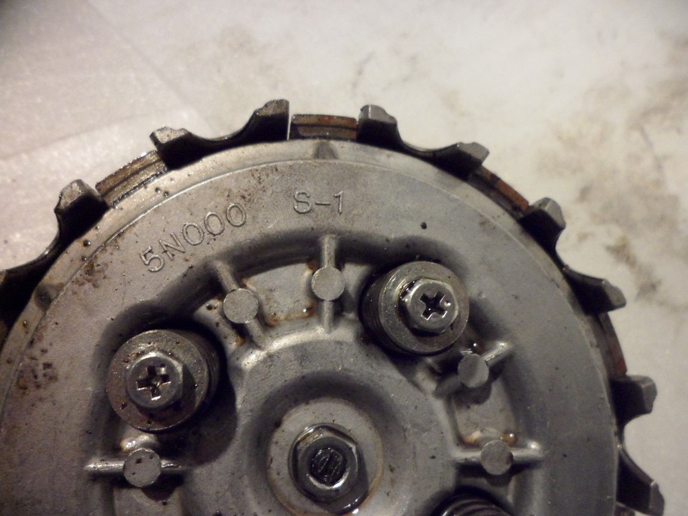 Yamaha sr125 e '82 (10f) clutch, pressure plate, inner, outer basket.