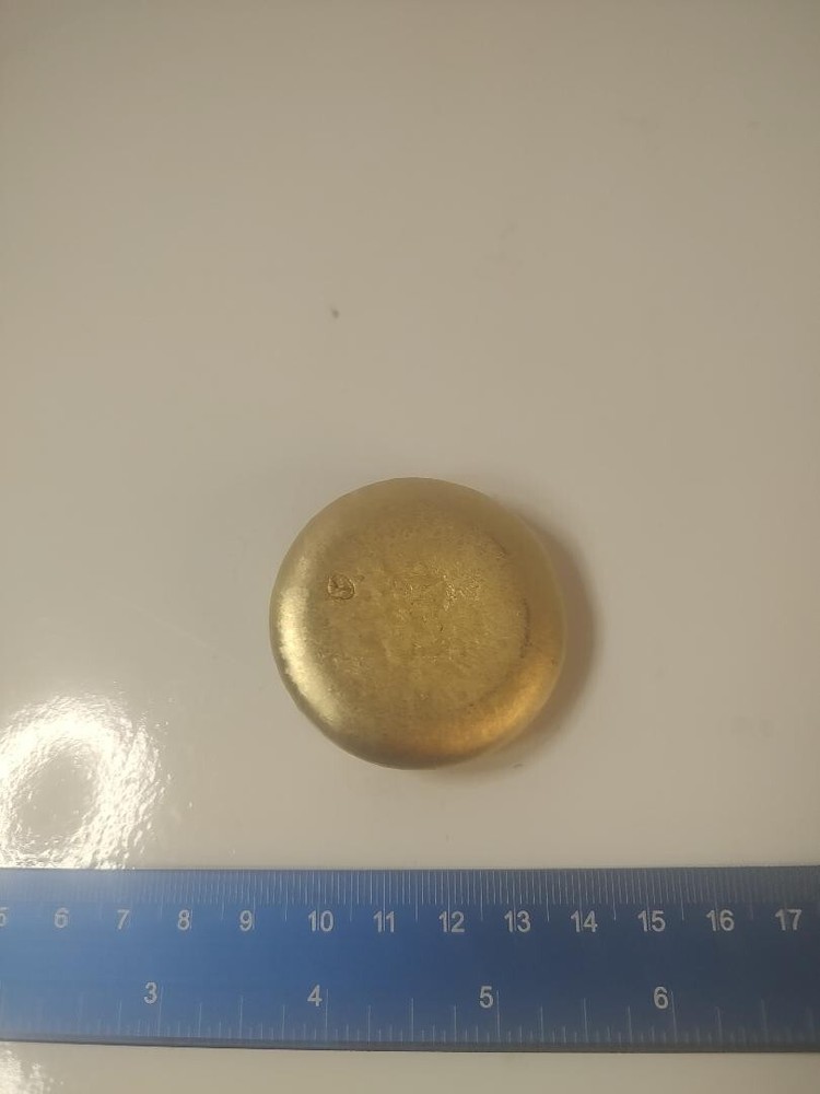 Handmade Solid Brass Medusa round 4.8 OZ