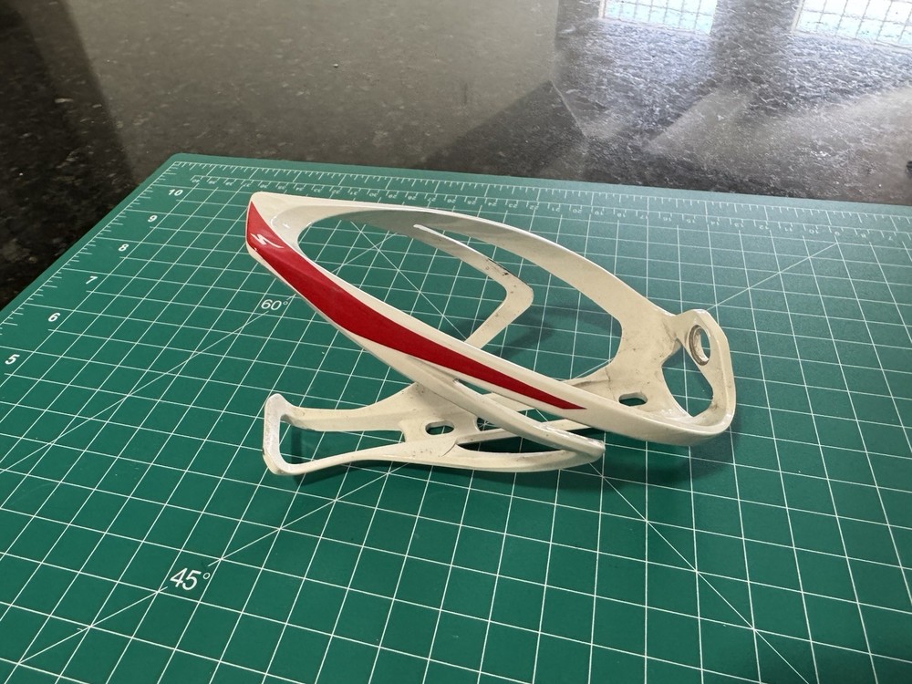 Specialized Rib Cage II Plastic Bottle Cage White Red