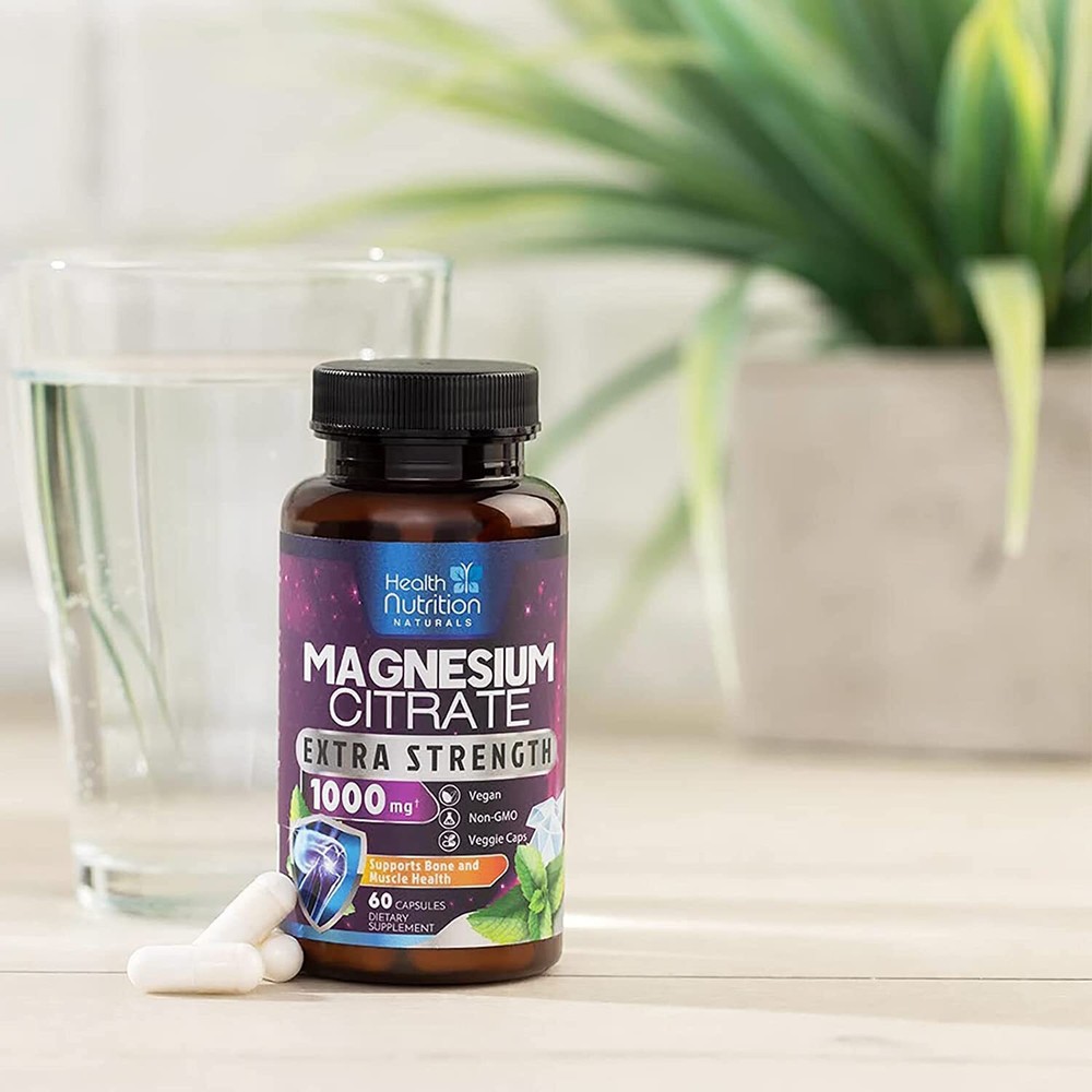 Magnesium Citrate Capsules 1000mg Per Serving - Highest Potency Capsules